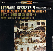 Bernstein conducts the Italian Symphony (Columbia LP cover)