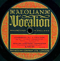 Chapple conducts the Italian Symphony (Aeolian 78 label)