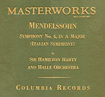 Harty conducts the Italian Symphony (Columbia 78 album cover)