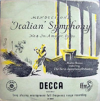 Rossi conducts the Italian Symphony (Decca 78 album cover)