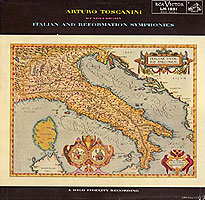 Toscanini conducts the Italian Symphony (RCA LP cover)