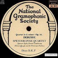 The Spencer Dyke Quartet NGS Debussy Quartet (Pristine CD cover)