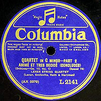 The Lener Quartet (78 label)