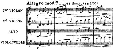 The opening of the Ravel Quartet