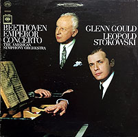 Gould and Stokowski play the Emperor (Columbia LP cover)