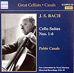 Naxos CD of the Bach Cello Suites played by Casals in 1936-9