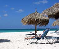 The wife chills on Aruba's Eagle Beach