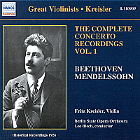 Fritz Kreisler plays violin concertos
