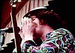 Country Joe McDonald in the Monterey Pop movie - frame enlargement from the author's 16mm print