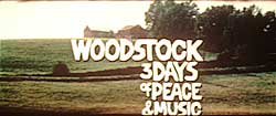 Main title of the Woodstock movie - frame enlargement from the author's 16mm cinemascope print