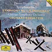 Shostakovich's Symphony # 7 (Leningrad) (CD cover of DG Bernstein/Chicago recording)