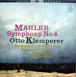 Klemperer conducts the Mahler Symphony # 4 (Angel LP)