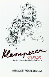 Martin Anderson: Klemperer on Music (Toccata Press book cover)