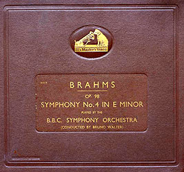Walter conducts Brahms: Symphony 4 (HMV album)