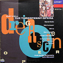 The 1989 RIAS Berlin recording of the Threepenny Opera (London CD cover)