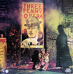 The 1976 New York Shakespeare Festival production of the Threepenny Opera (LP cover)